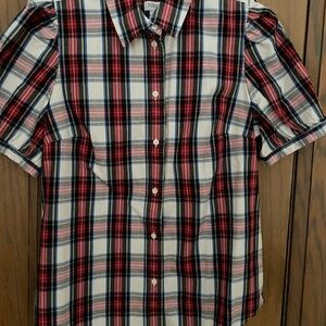 J. Crew Women’s Multicolor Plaid Button Down Shirt